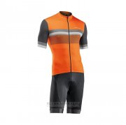 2021 Fahrradbekleidung Northwave Orange Trikot Kurzarm und Tragerhose (2)